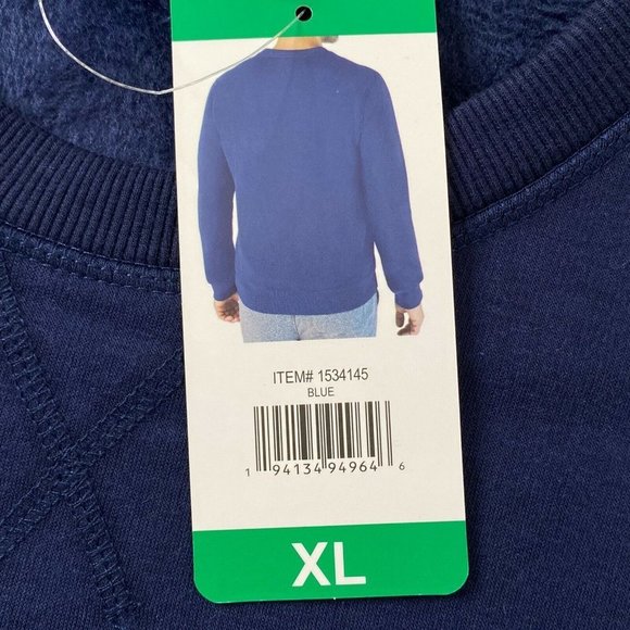 Eddie Bauer Men's size XL Long Sleeved Crew Neck Sweatshirt Navy Blue Super Soft - Picture 5 of 7